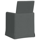 Dining Chairs 2 pcs Dark grey 57 x 67 x 95 cm Fabric - Rear View