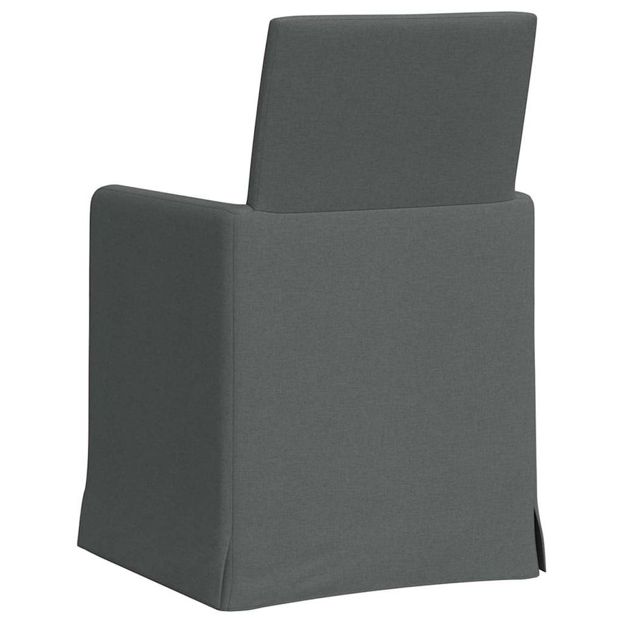 Dining Chairs 2 pcs Fabric Dark grey 57 x 68 x 94 cm