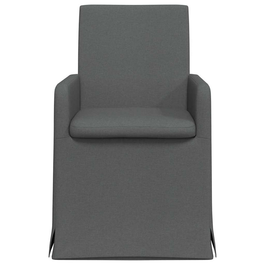 Dining Chairs 2 pcs Fabric Dark grey 57 x 68 x 94 cm