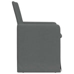 Dining Chairs 2 pcs Fabric Dark grey 57 x 68 x 94 cm