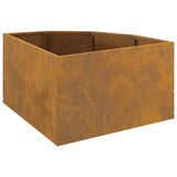 Corner Planter Rusty 60 x 60 x 35 cm Weathering steel - Low Angle