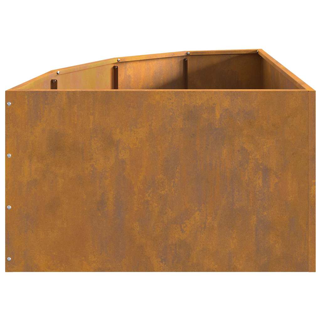 Corner Planter Rusty 60 x 60 x 35 cm Weathering steel