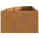 Corner Planter Rusty 60 x 60 x 35 cm Weathering steel - Close-Up Angle