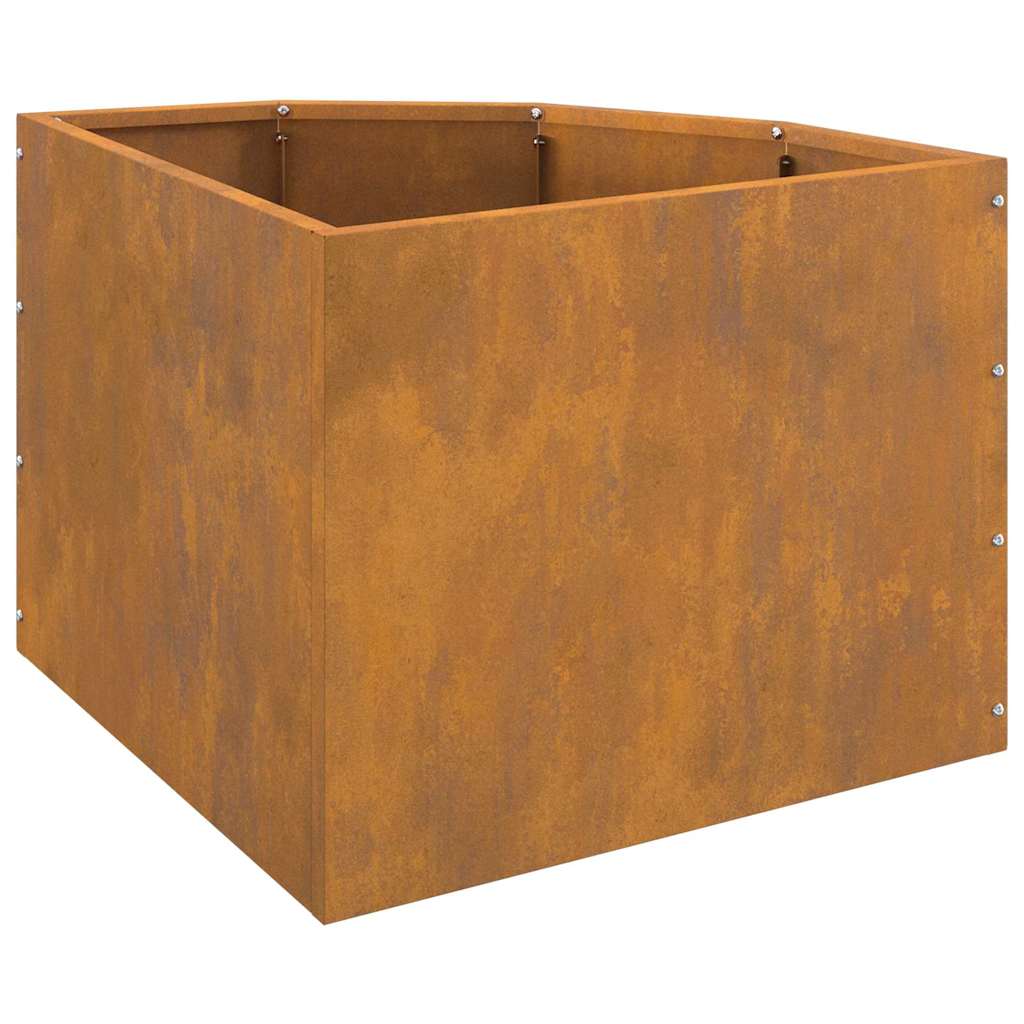Corner Planter Rusty 45 x 45 x 35 cm Weathering steel
