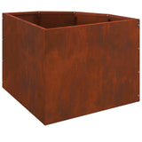 Corner Planter Rusty 45 x 45 x 35 cm Weathering steel - Low Angle