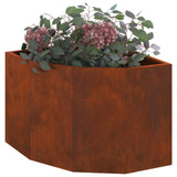 Corner Planter Rusty 45 x 45 x 35 cm Weathering steel - Side View