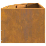 Corner Planter Rusty 45 x 45 x 35 cm Weathering steel - Close-Up Angle