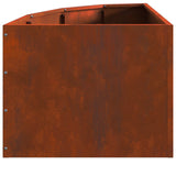 Corner Planter Rusty 45 x 45 x 35 cm Weathering steel - Close-Up Angle
