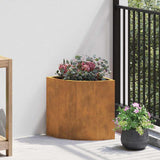 Corner Planter Rusty 30 x 30 x 35 cm Weathering steel