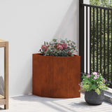 Corner Planter Rusty 30 x 30 x 35 cm Weathering steel