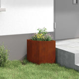 Corner Planter Rusty 30 x 30 x 35 cm Weathering steel - Top-Down View