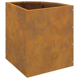 Corner Planter Rusty 30 x 30 x 35 cm Weathering steel - Low Angle
