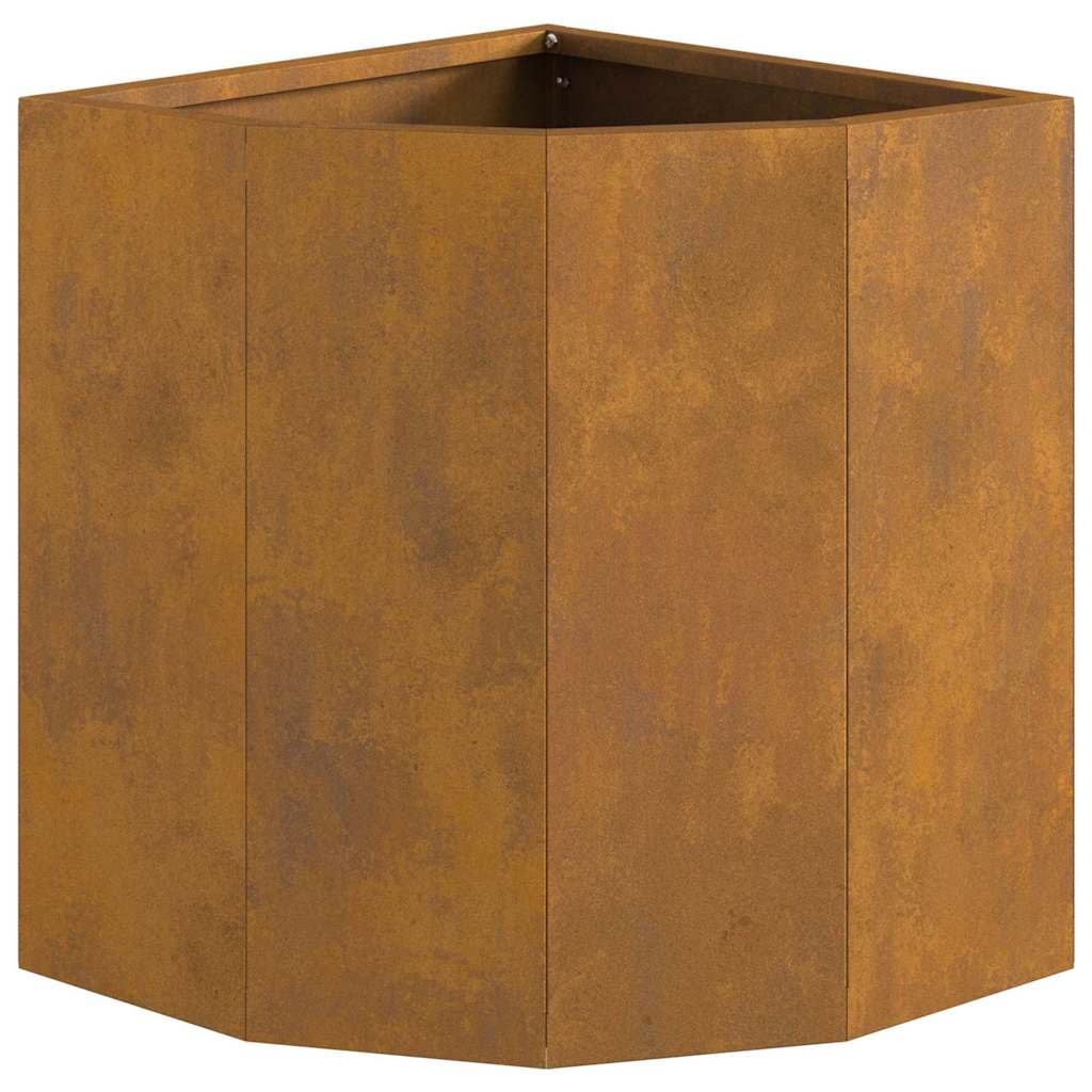 Corner Planter Rusty 30 x 30 x 35 cm Weathering steel