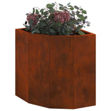 Corner Planter Rusty 30 x 30 x 35 cm Weathering steel - Side View