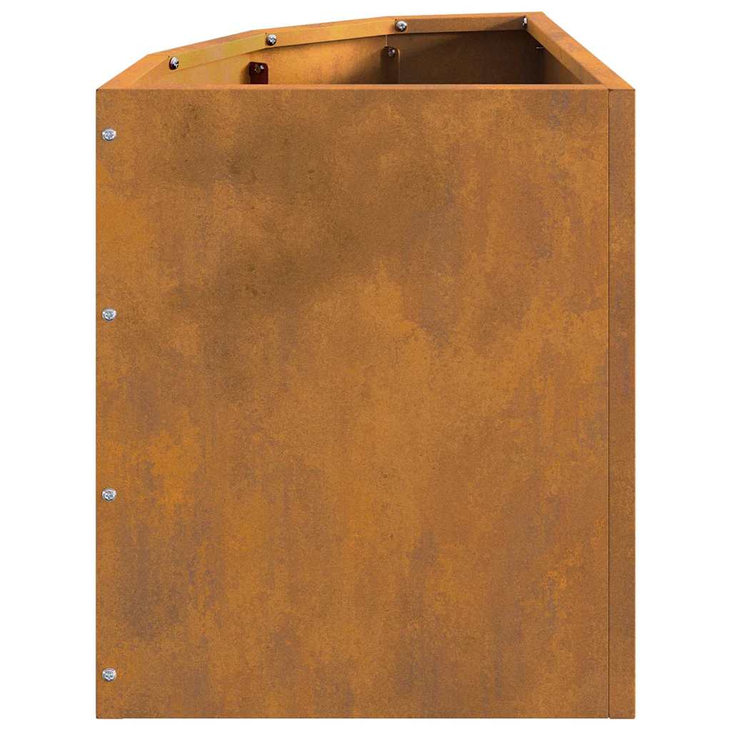 Corner Planter Rusty 30 x 30 x 35 cm Weathering steel