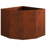 Corner Planter Rusty 60 x 60 x 50 cm Weathering steel - Rear View