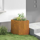 Corner Planter Rusty 45 x 45 x 50 cm Weathering steel - Top-Down View