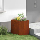 Corner Planter Rusty 45 x 45 x 50 cm Weathering steel - Top-Down View
