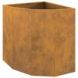 Corner Planter Rusty 45 x 45 x 50 cm Weathering steel - Front View
