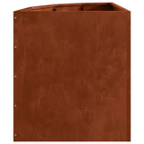 Corner Planter Rusty 45 x 45 x 50 cm Weathering steel - Close-Up Angle