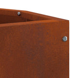 Corner Planter Rusty 30 x 30 x 50 cm Weathering steel