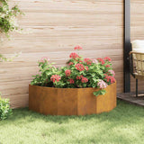 Planter Rusty 120 x 60 x 35 cm Weathering Steel - Top-Down View