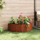 Planter Rusty 120 x 60 x 35 cm Weathering Steel - Top-Down View