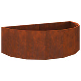 Planter Rusty 120 x 60 x 35 cm Weathering Steel - Front View