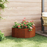 Planter Rusty 90 x 45 x 35 cm Weathering Steel - Top-Down View