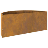 Planter Rusty 90 x 45 x 35 cm Weathering Steel - Low Angle