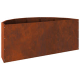 Planter Rusty 90 x 45 x 35 cm Weathering Steel - Low Angle