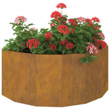 Planter Rusty 90 x 45 x 35 cm Weathering Steel - Side View