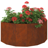 Planter Rusty 90 x 45 x 35 cm Weathering Steel - Side View