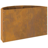 Planter Rusty 60 x 30 x 35 cm Weathering Steel - Low Angle