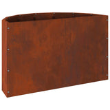 Planter Rusty 60 x 30 x 35 cm Weathering Steel - Low Angle