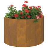 Planter Rusty 60 x 30 x 35 cm Weathering Steel - Side View