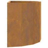 Planter Rusty 60 x 30 x 35 cm Weathering Steel - Close-Up Angle