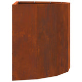 Planter Rusty 60 x 30 x 35 cm Weathering Steel - Close-Up Angle
