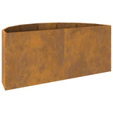Planter Rusty 120 x 60 x 50 cm Weathering Steel - Low Angle