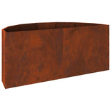 Planter Rusty 120 x 60 x 50 cm Weathering Steel - Low Angle
