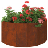 Planter Rusty 120 x 60 x 50 cm Weathering Steel - Side View