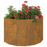 Planter Rusty 90 x 45 x 50 cm Weathering Steel - Side View