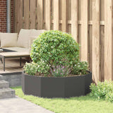 Planter Black 120 x 120 x 35 cm Steel - Top-Down View