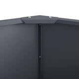 Planter Anthracite 120 x 120 x 35 cm Steel - Close-Up Angle