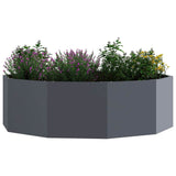Planter Anthracite 120 x 120 x 35 cm Steel - Side View