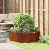 Planter Rusty 120 x 120 x 35 cm Weathering Steel - Top-Down View