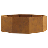 Planter Rusty 120 x 120 x 35 cm Weathering Steel - Front View