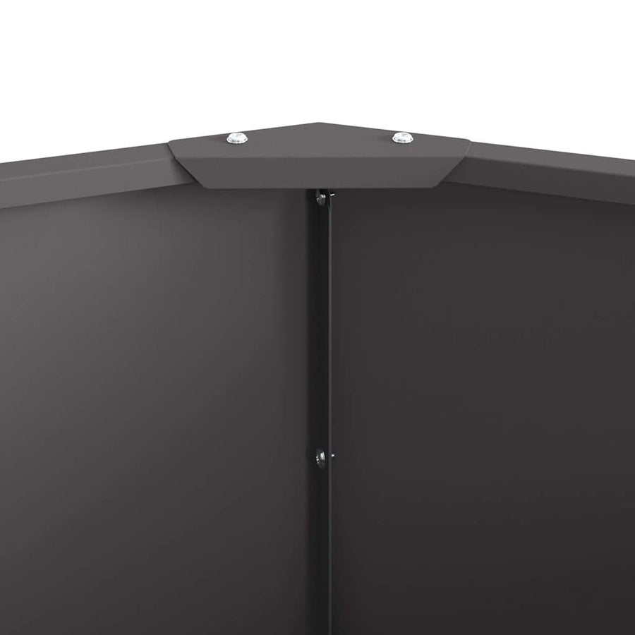 Planter Black 90 x 90 x 35 cm Steel