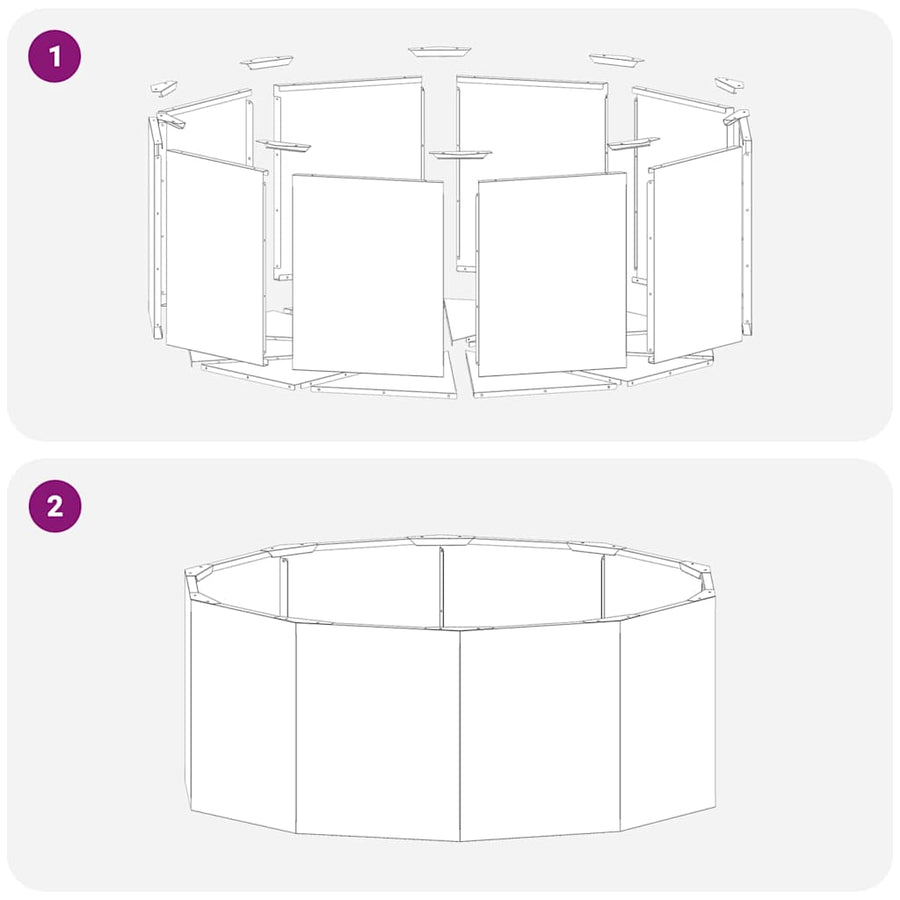 Planter Black 90 x 90 x 35 cm Steel