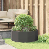 Planter Black 90 x 90 x 35 cm Steel - Top-Down View